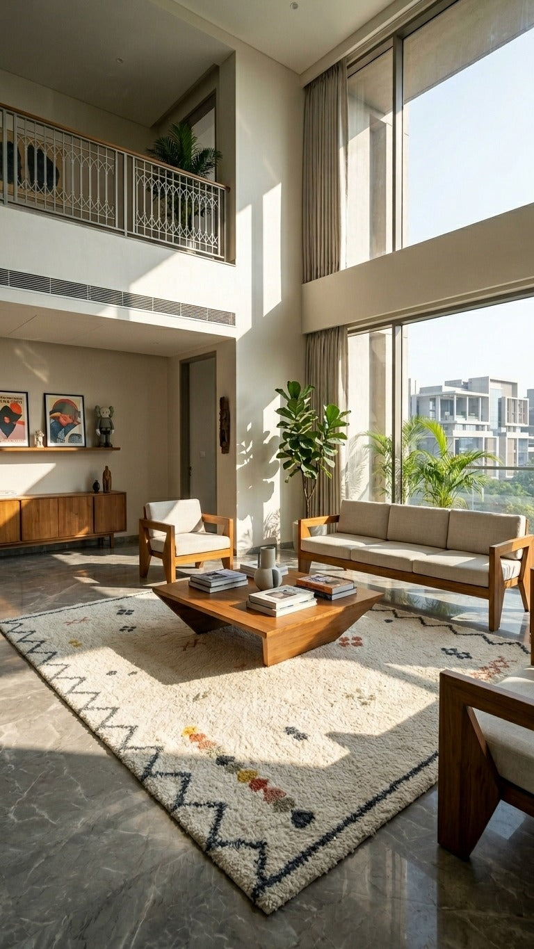 Eila Tribal Shag Area Rug