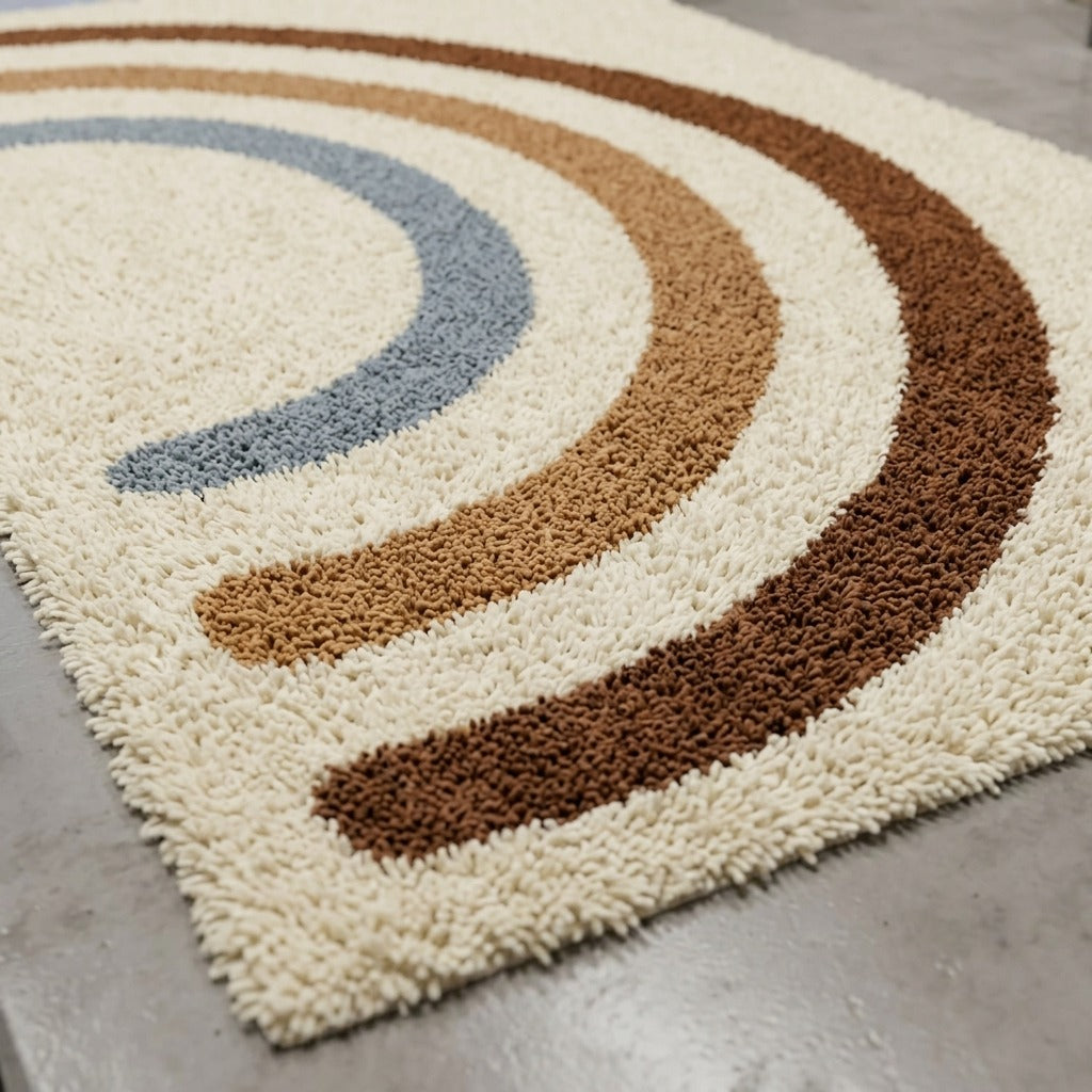 Anna Kids Rainbow Shag Area Rug