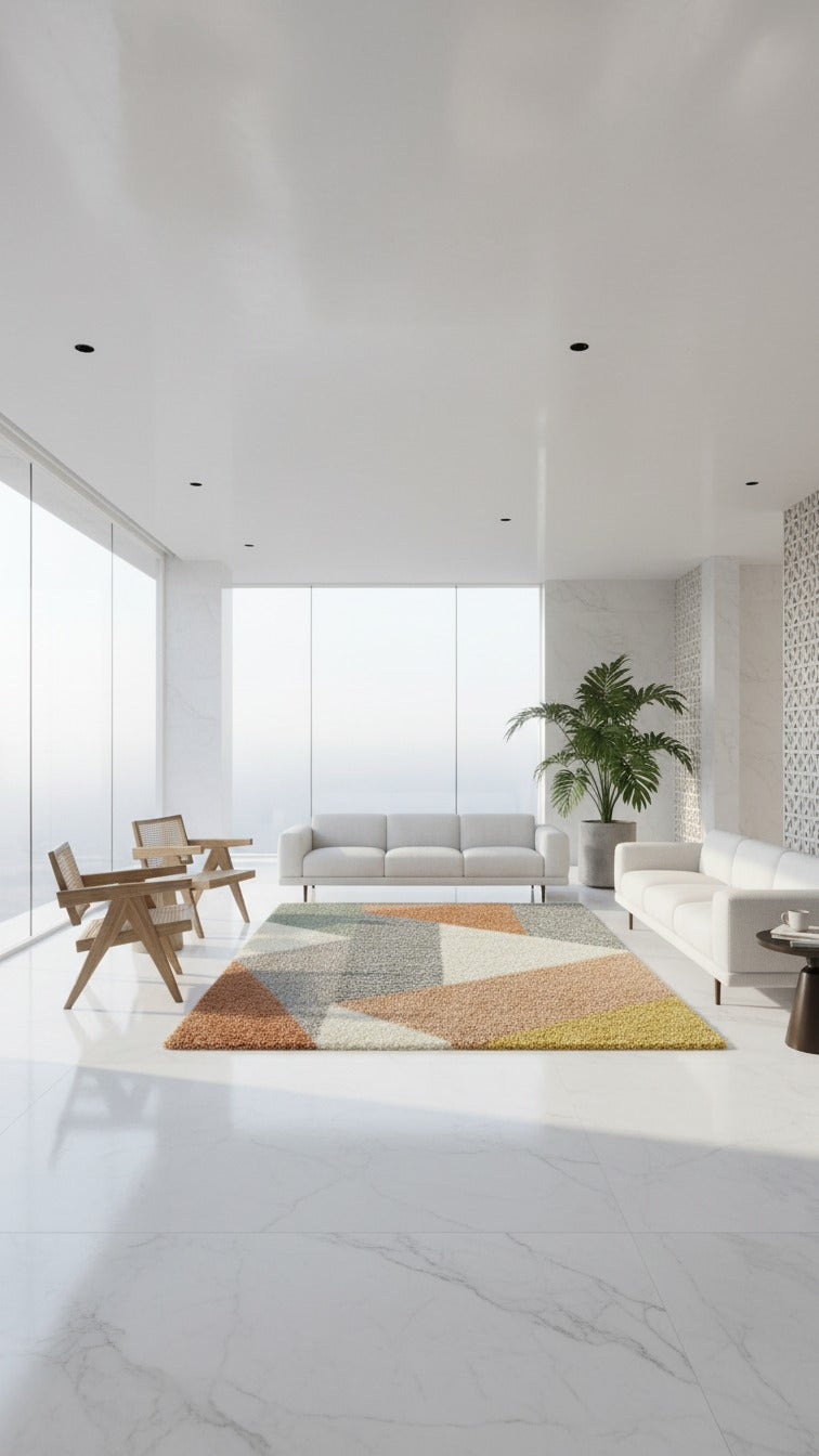 Merril Modern Abstract Shag Area Rug