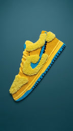 3D Sneaker Rug– Yellow Blue Streetwear Aesthetic Tufted Rug