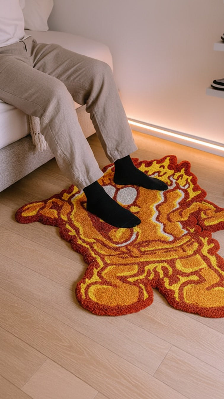 Spongebob Fire rug