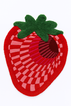 Fluffy 3D Tufted Abstract Strawberry Rug