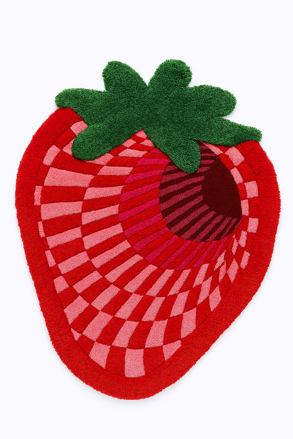 Fluffy 3D Tufted Abstract Strawberry Rug