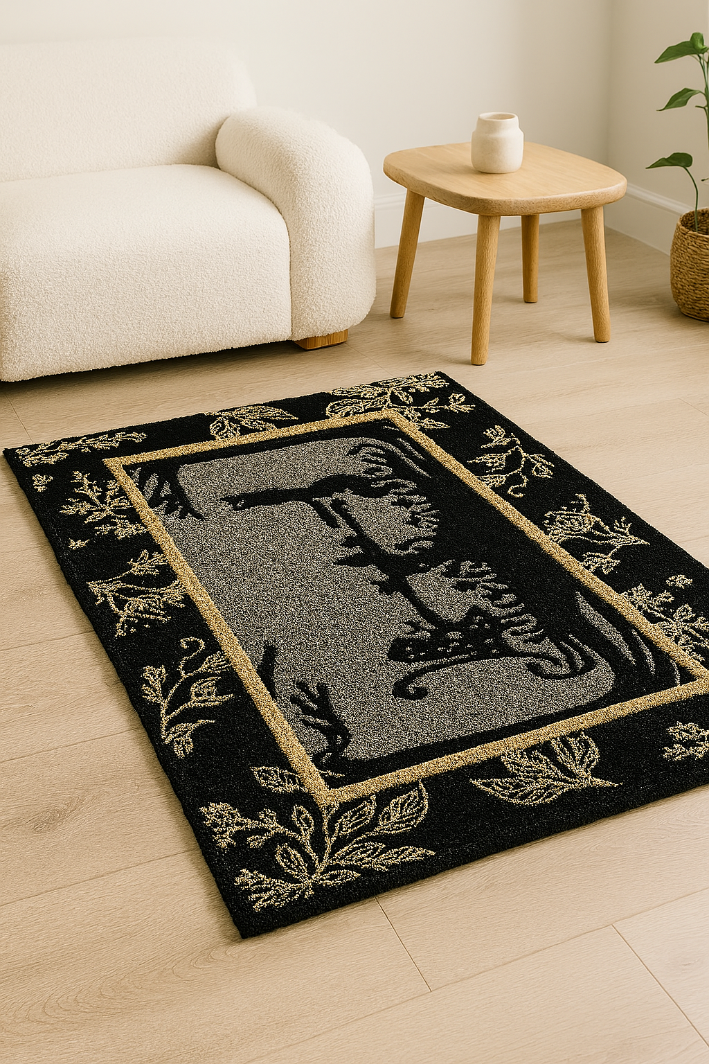 Alice In Wonderland Theme Hand-Tufted Rug