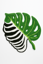 Irregular Monstera Leaf Skeleton Shaped Rug