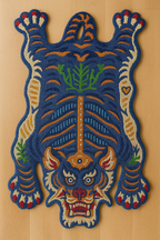 Wild Tiger Mindnight Blue Striking Rug by Just Rugs