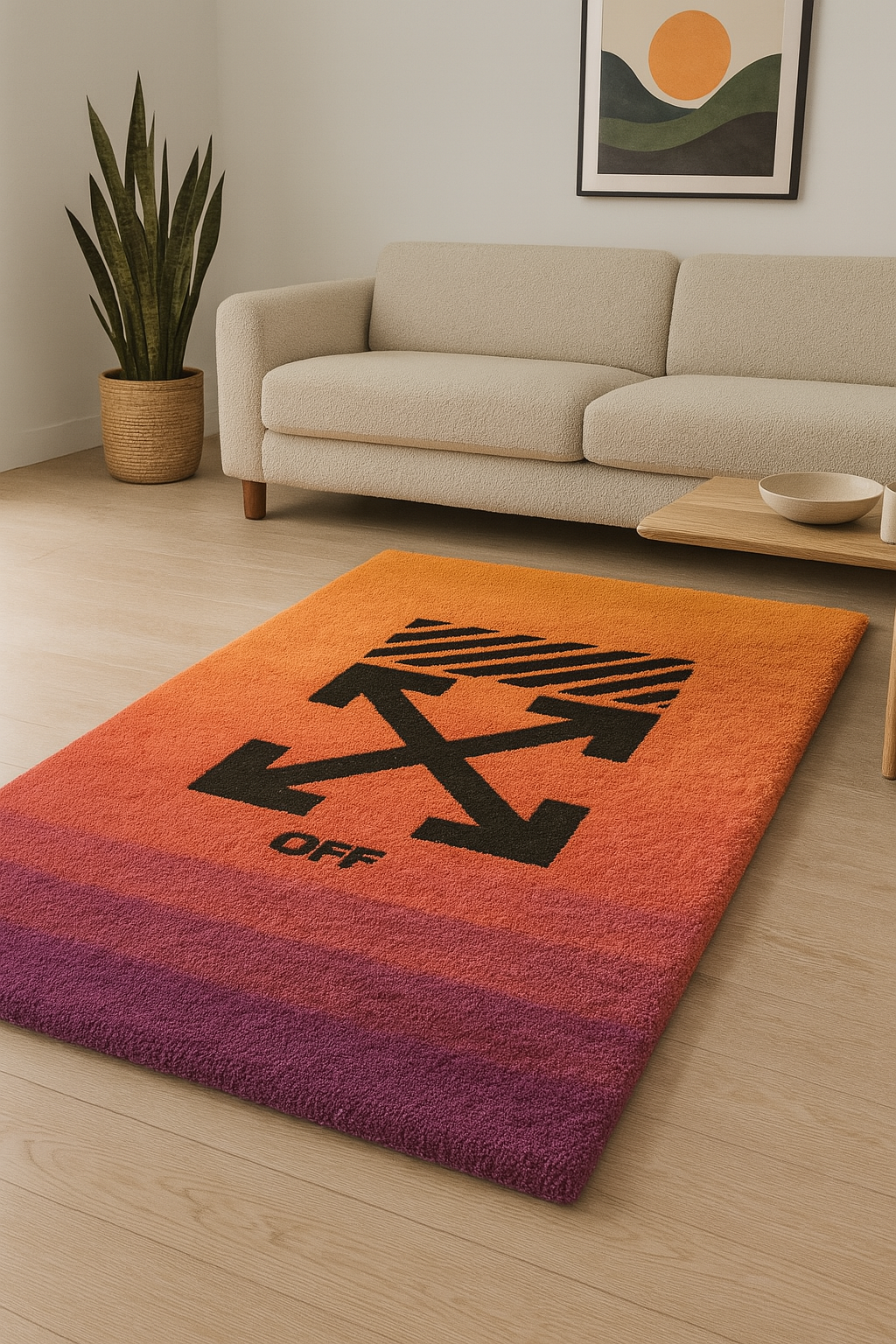 OFF WHITE GRADIENT RUG