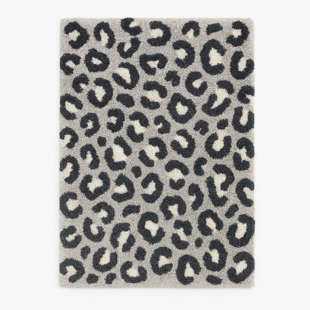 Leopard Print Shag Asaro Rug