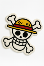 One Piece Luffy Skull Hand-Tufted Rug