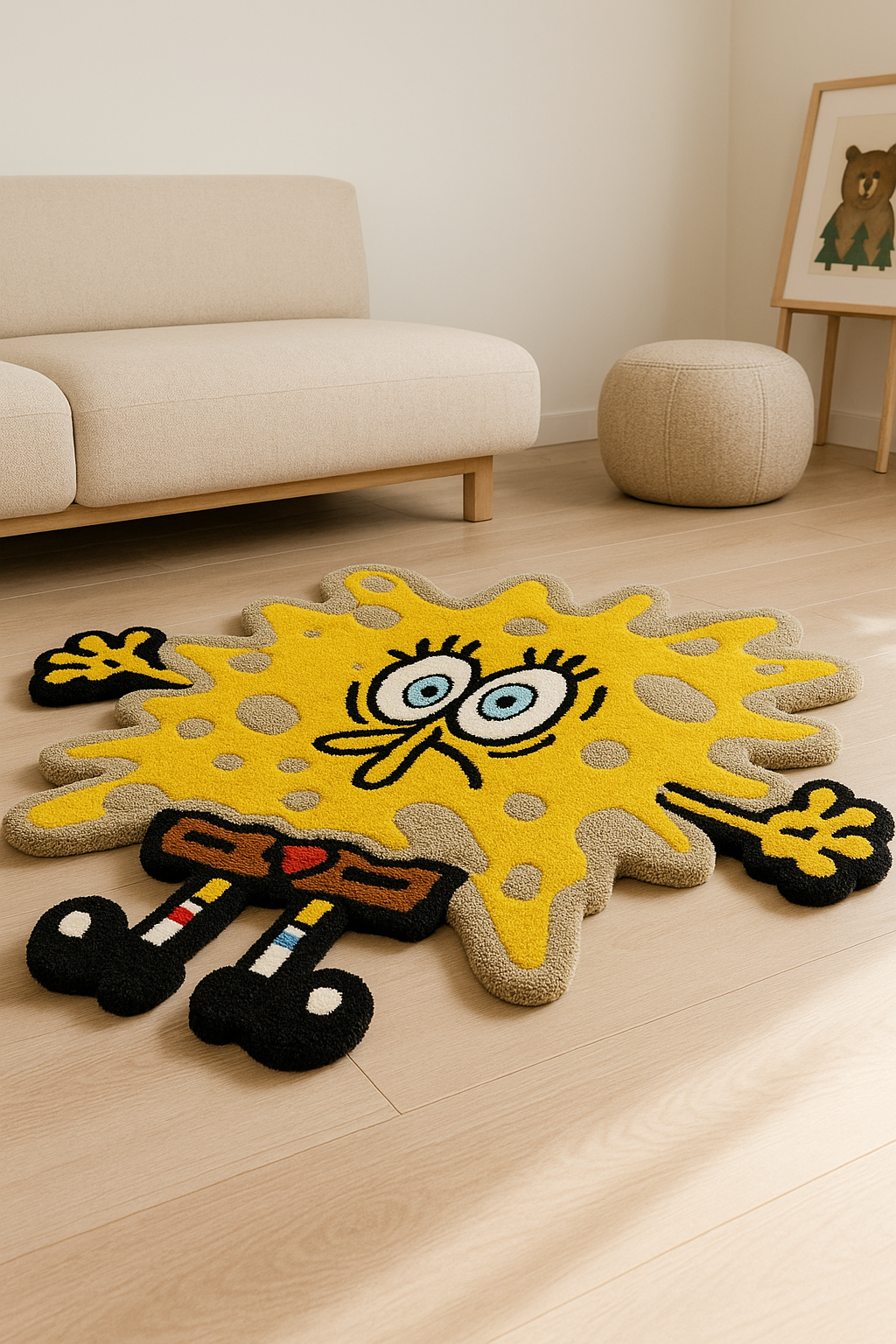 Hand-Tufted Fun Sponge Splatter Rug