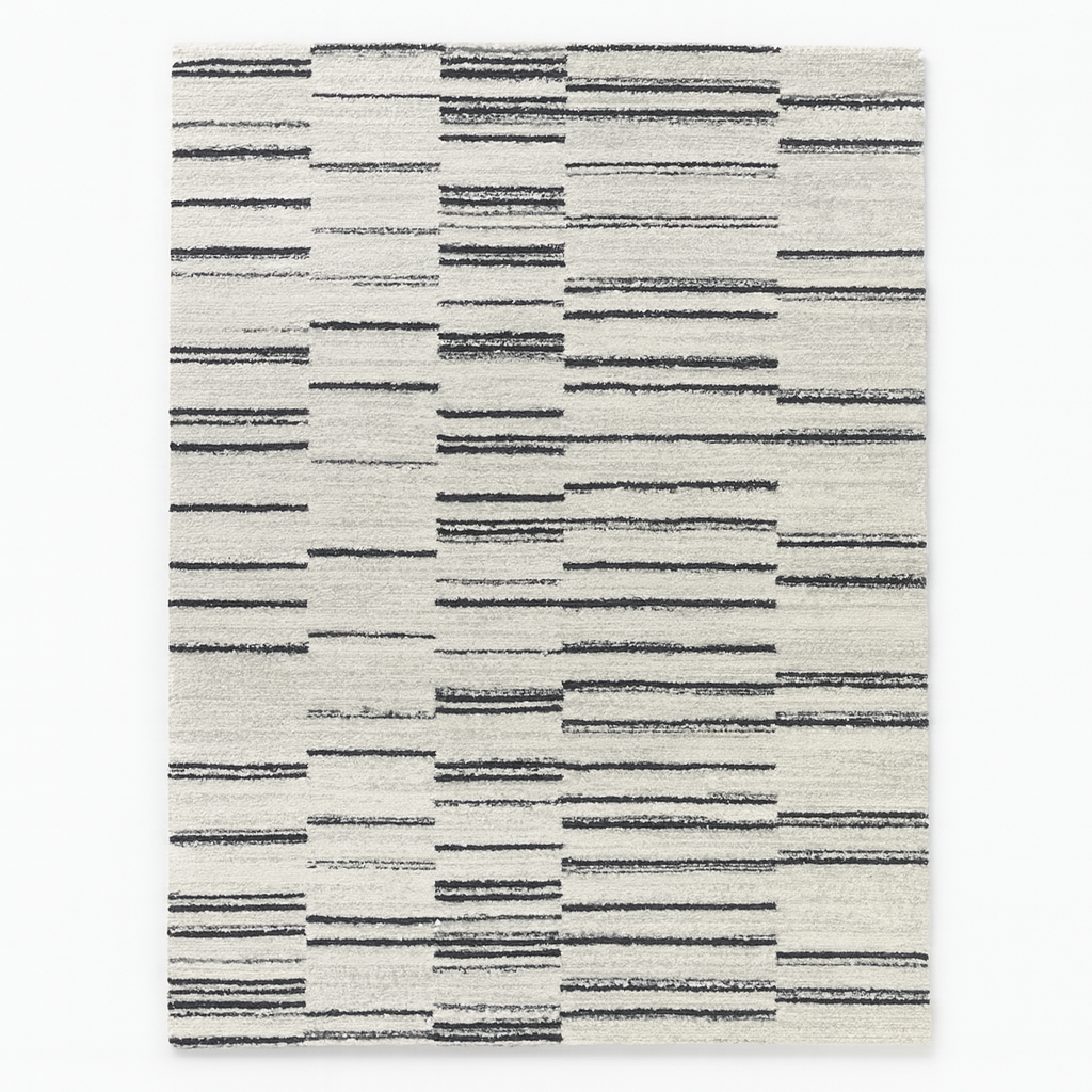 Levine Modern Geometric Shag Area Rug