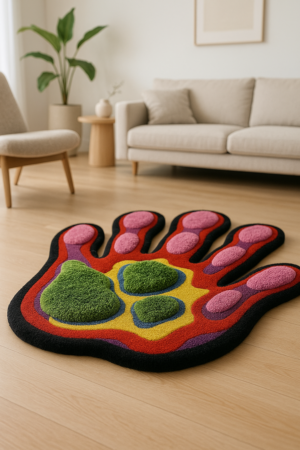 Thermal Hand-Tufted 3D Aesthetic Rug