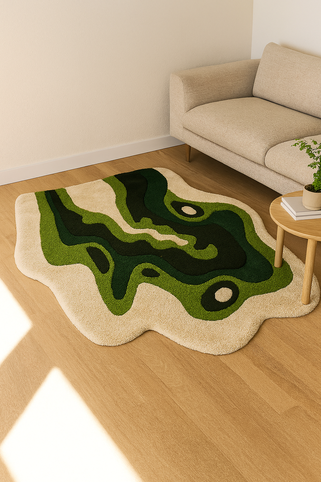 Green Moss Tufted Rug
