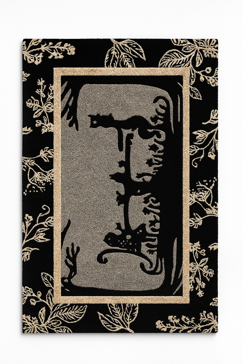 Alice In Wonderland Theme Hand-Tufted Rug