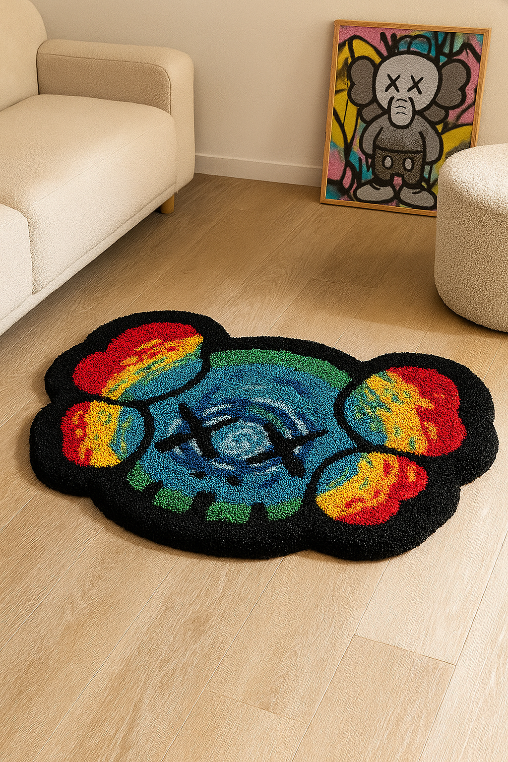 Kaws Trippin Hand-Tufted Rug