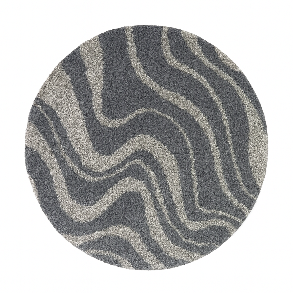 Veloso Abstract Striped Shag Area Rug