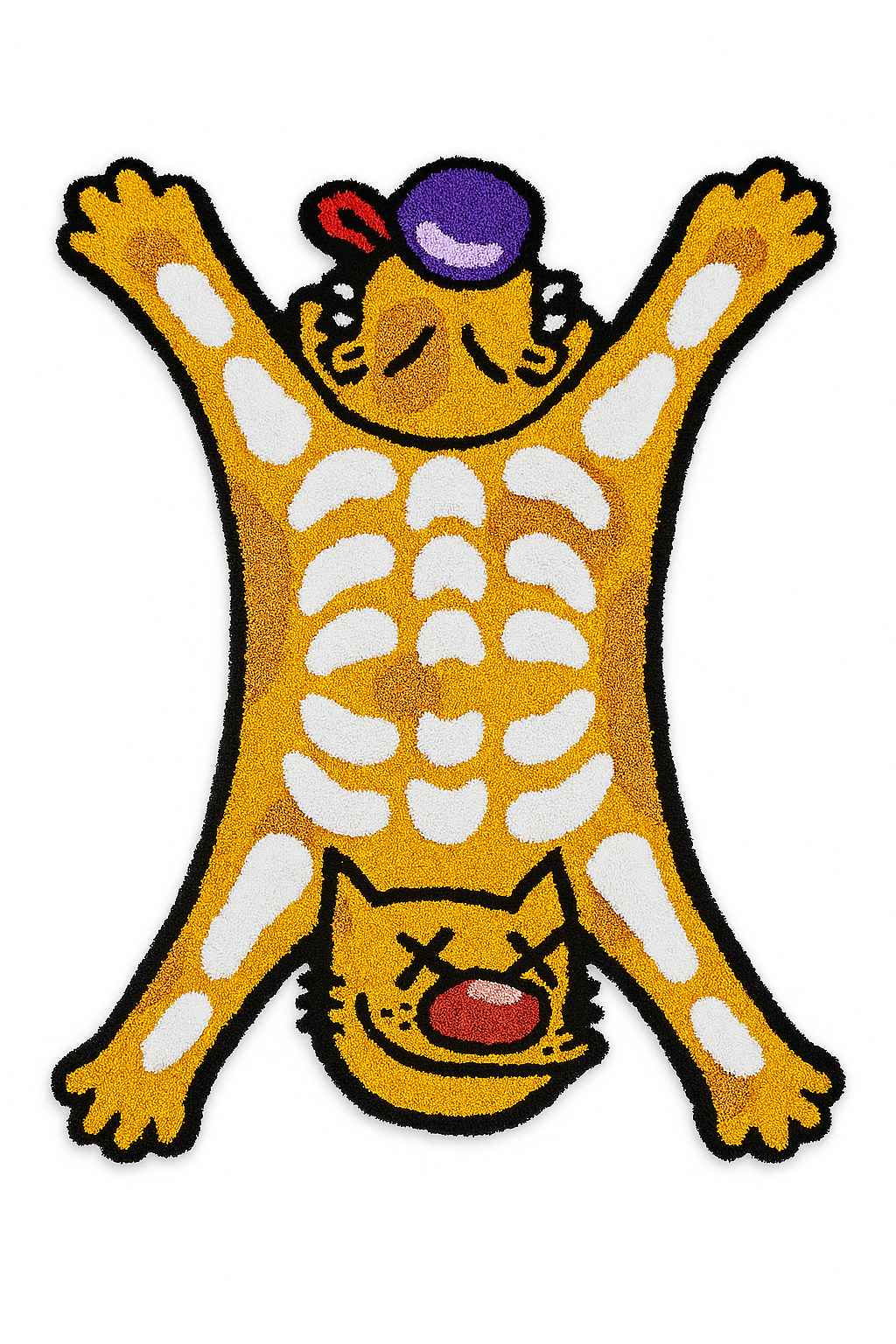 Unique Cat Dog 3D Skeleton Rug
