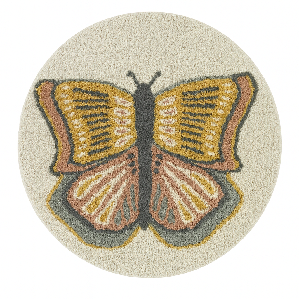 Sofia Kids Butterfly Shag Area Rug