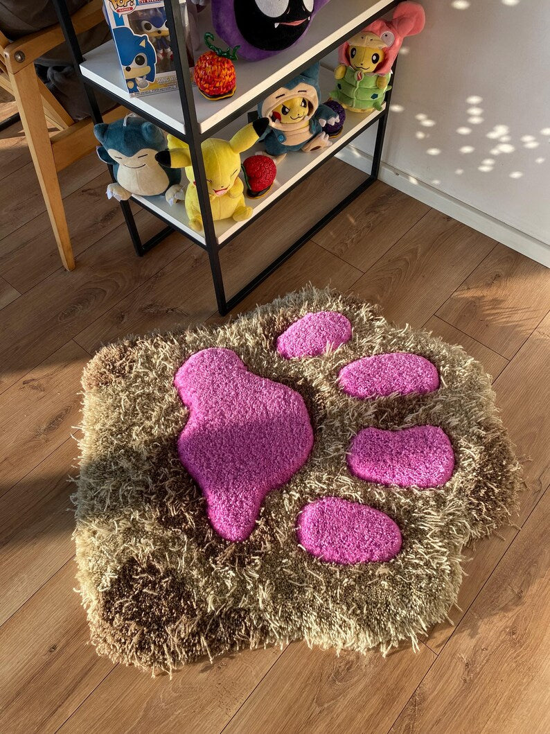 Cat Paw Fluffy Tufted 3D Custom Rug
