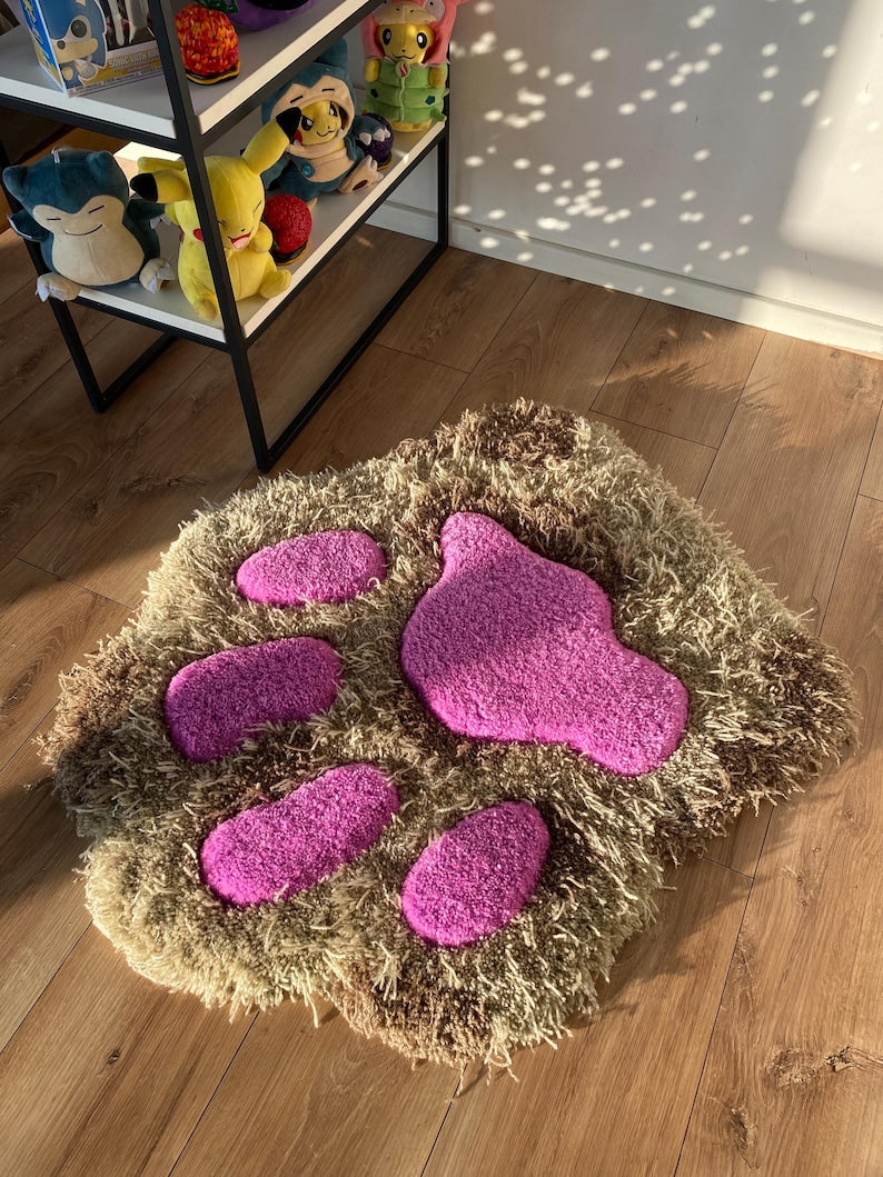 Cat Paw Fluffy Tufted 3D Custom Rug