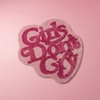 Girls Don’t Cry Aesthetic Rug (Pink Text Design)
