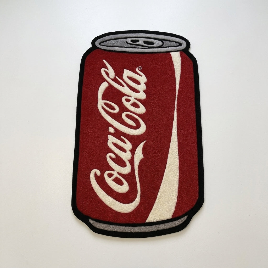 Retro Soda Can Aesthetic Rug (Coca Cola)