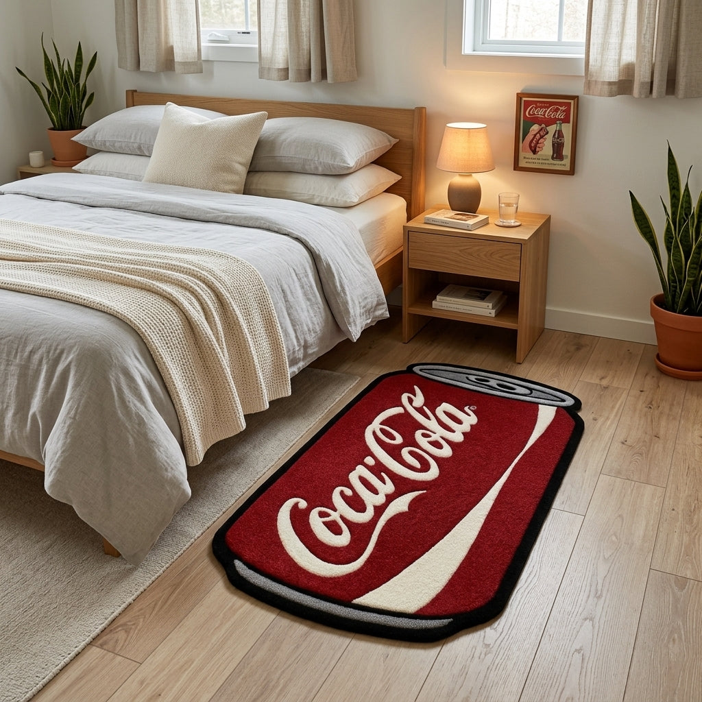 Retro Soda Can Aesthetic Rug (Coca Cola)