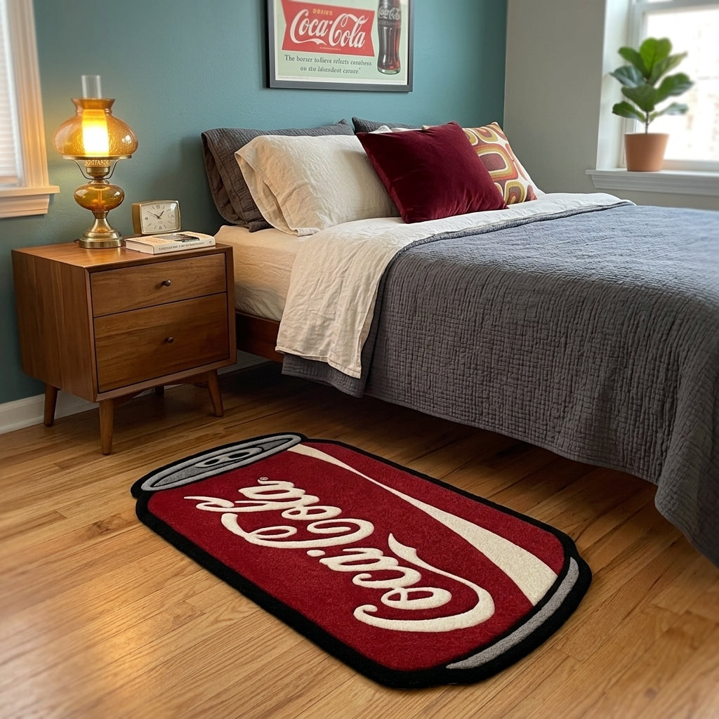 Retro Soda Can Aesthetic Rug (Coca Cola)