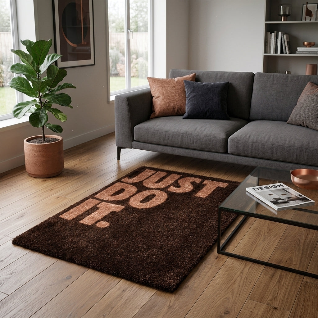 Just Do It Text Aesthetic Rug