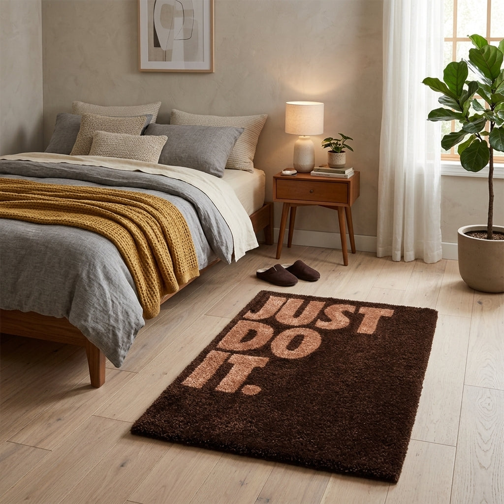 Just Do It Text Aesthetic Rug