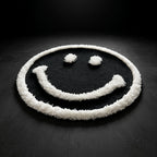 Black White Smiley Face Aesthetic Rug