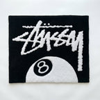 8 Ball Black White Aesthetic Rug