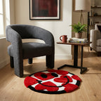 Heart Smiley Aesthetic Rug (Red Love Design)
