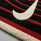 Nike Inspired Bold Logo Rug – Red Black Streetwear Tufted Rug