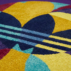 Adidas Inspired Abstract Trefoil Rug – Colorful Geometric Round Tufted Rug