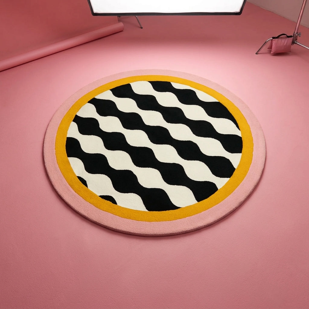 Wavy Circle Pop Ripple edition Rug by Just Rugs