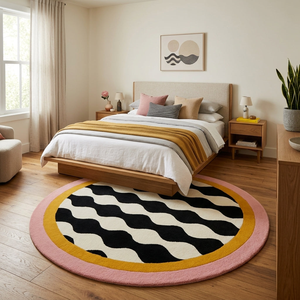 Wavy Circle Pop Ripple edition Rug by Just Rugs