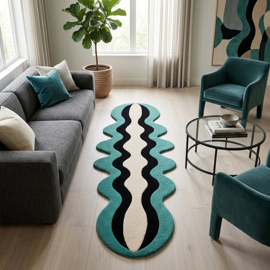 Wave Fusion Vibrant Rug by Just Rugs