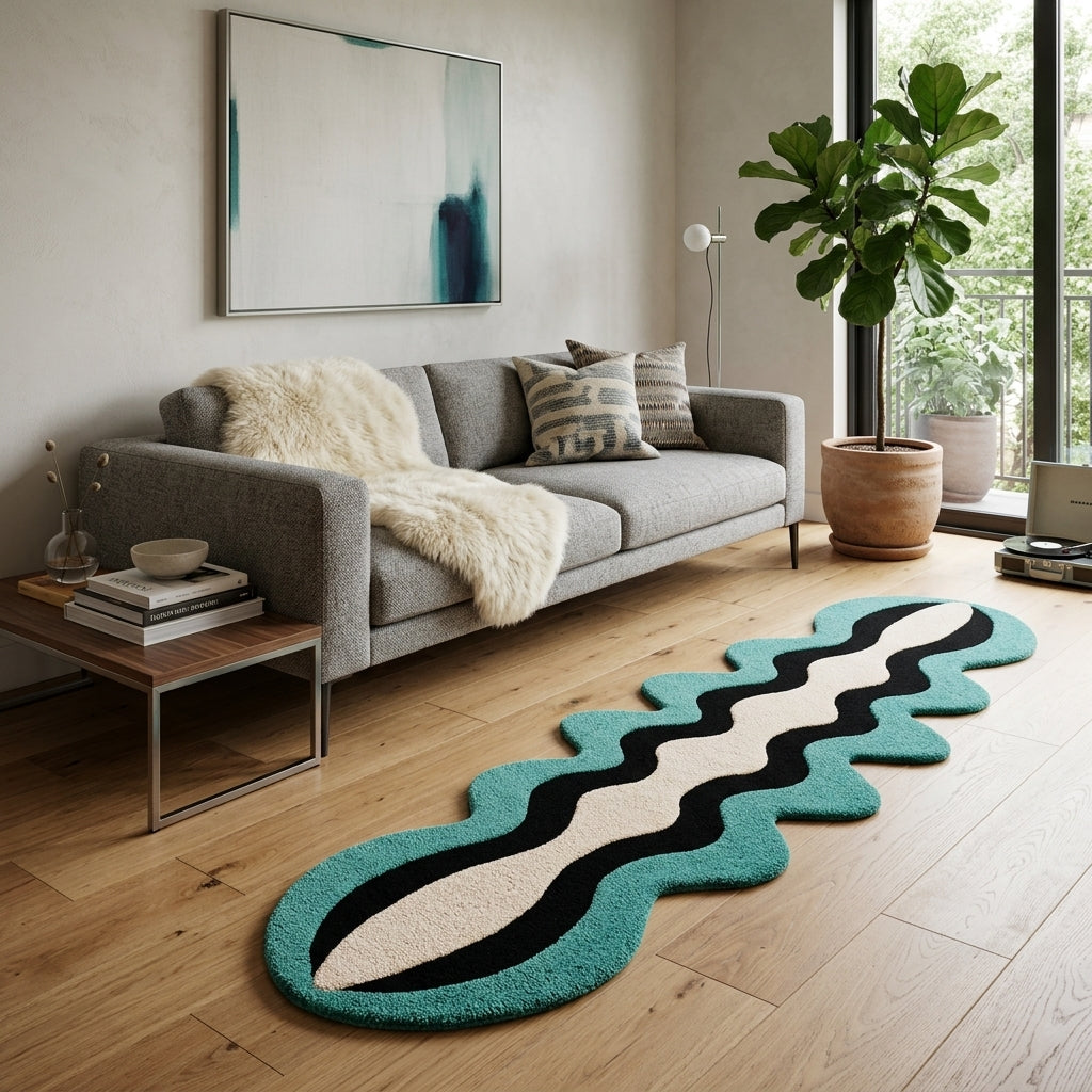 Wave Fusion Vibrant Rug by Just Rugs