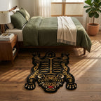 Wild Tiger Dark Goldenrod Striking Rug by Just Rugs