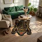 Wild Tiger Dark Goldenrod Striking Rug by Just Rugs