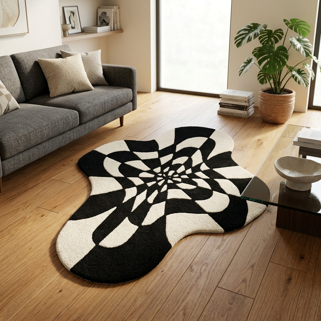 Check Spiral Rug By Just Rugs