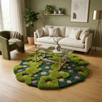 Ripple Spectrum Wave Rug – Purple Bloom Edition