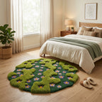Ripple Spectrum Wave Rug – Purple Bloom Edition