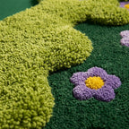 Ripple Spectrum Wave Rug – Purple Bloom Edition
