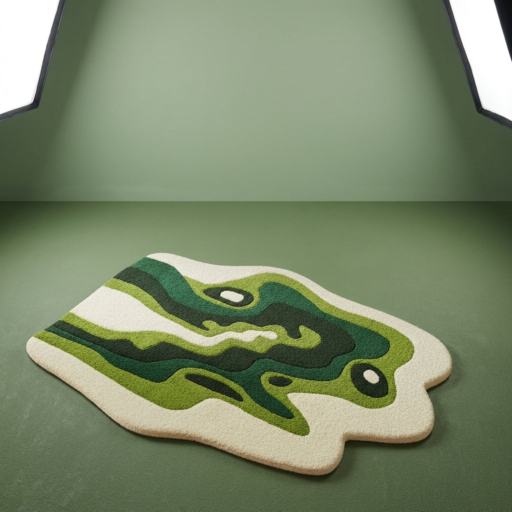 Green Moss Tufted Rug