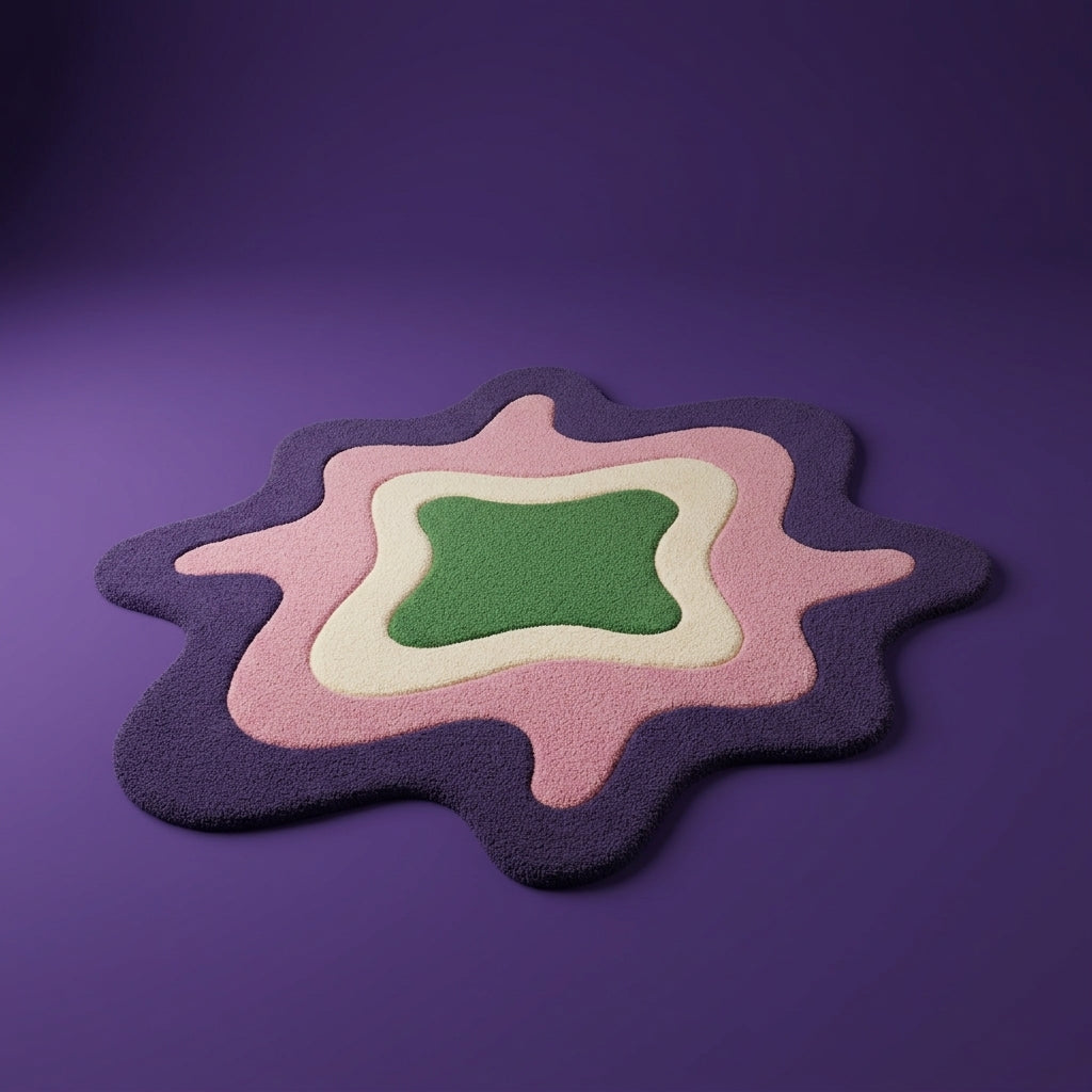 Abstract Pastel Splash Rug by Just Rugs