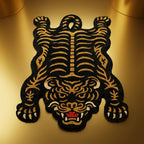 Wild Tiger Dark Goldenrod Striking Rug by Just Rugs