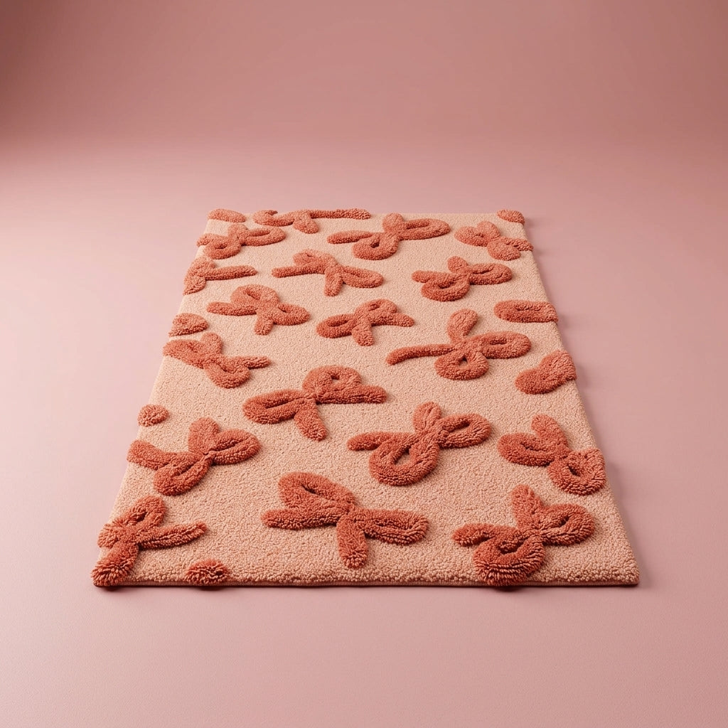 Rosette Ribbons Hand-Tufted 3D Rug