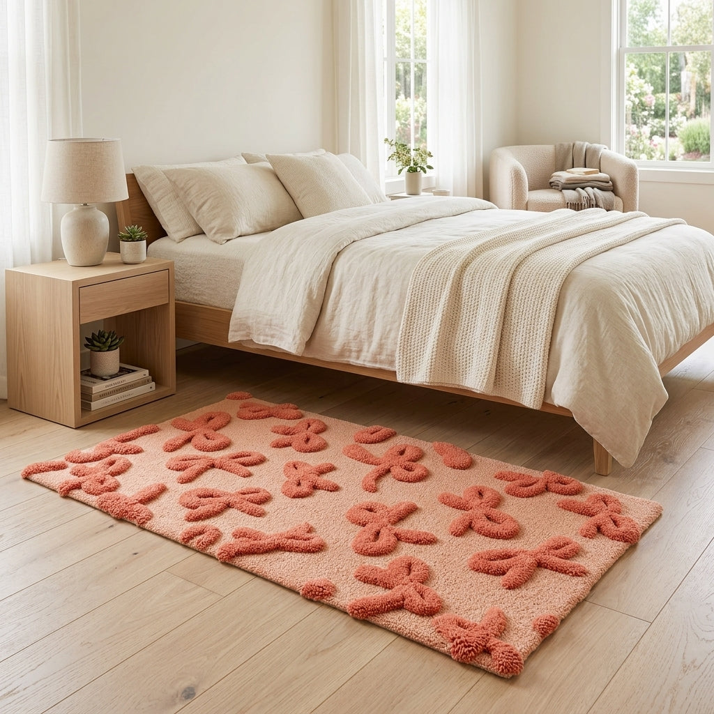 Rosette Ribbons Hand-Tufted 3D Rug